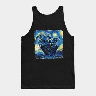 Heart Van Gogh Style Tank Top